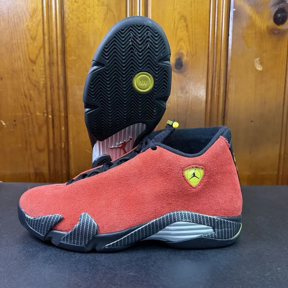 Jordan 14 Retro Ferrari 2025 Release Size 9.5 Men (IF5015-600) Red Suede